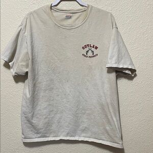 Outlaw Cycle Products Men'tCream Short Sleeve Tee. Good Condition. Size XL.